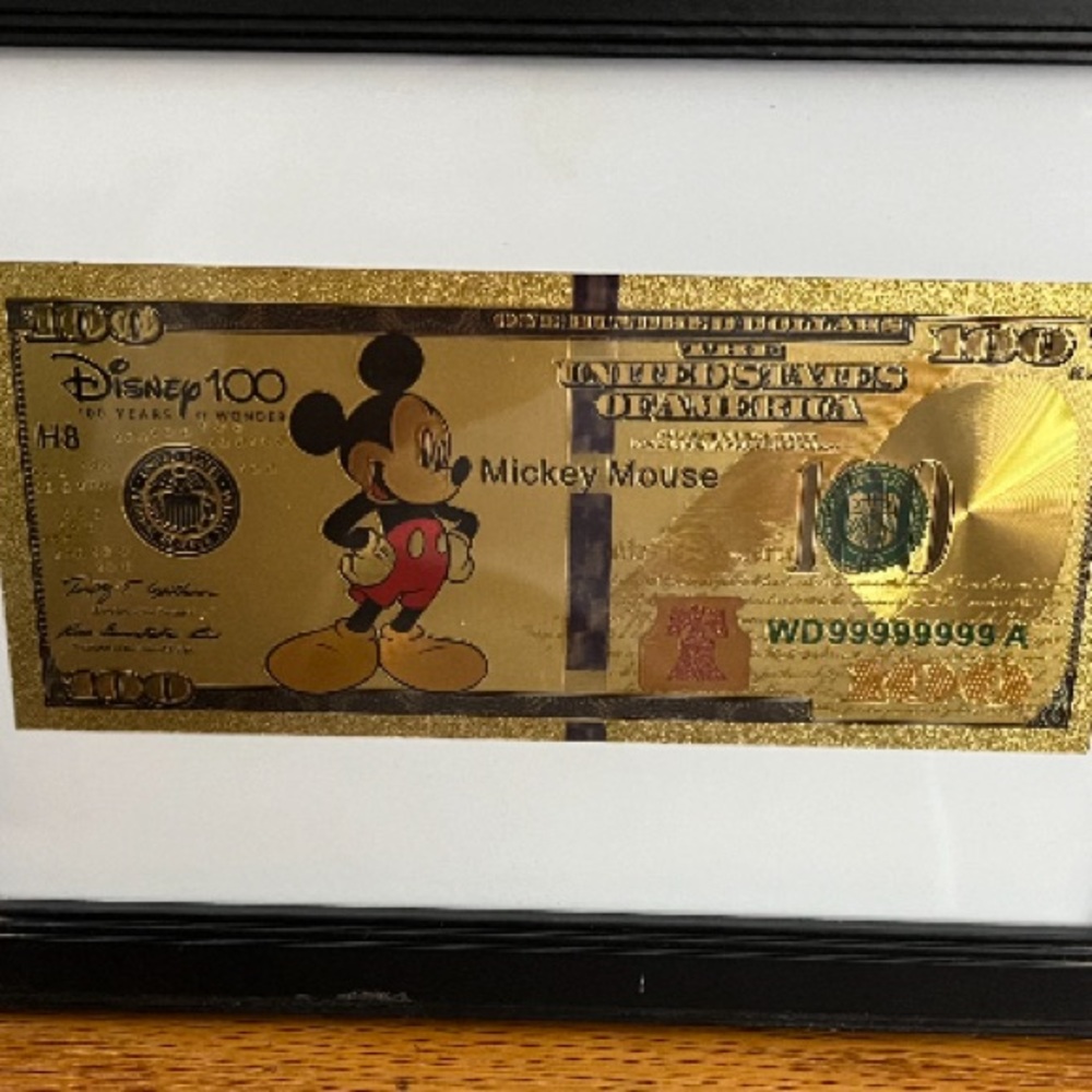 Disney Gold Mickey Mouse Commemorative Note